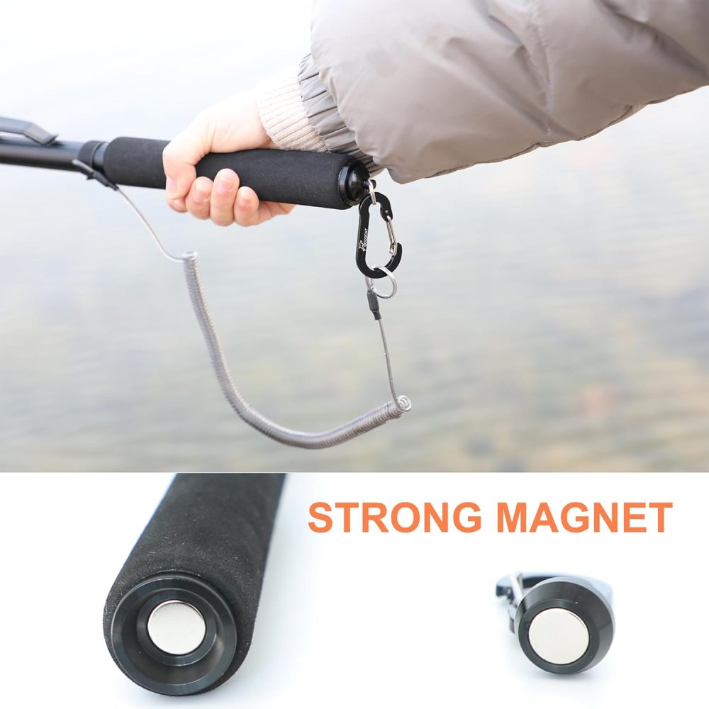 GOODCAT Fly Fishing Net, Bass Trout Landing Net, Folding Fishing Nets Fresh Water, Safe Fish Catching or Releasing, Fly Fishing net Magnetic Release - Image 4