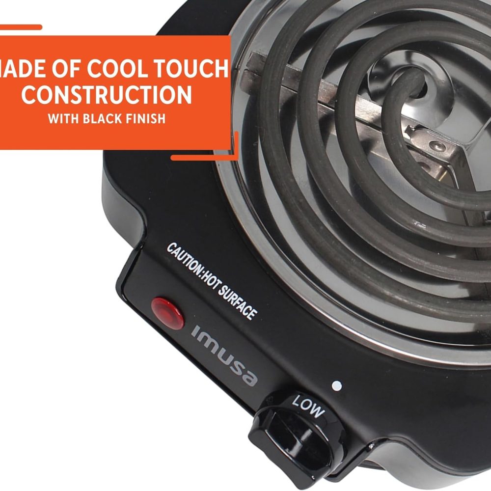 IMUSA Single Electric Burner, Black - Image 3