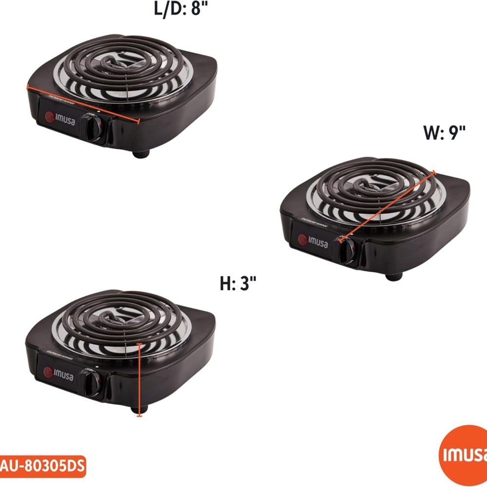 IMUSA Single Electric Burner, Black - Image 8